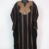 Zabarwan Kashmiri Pheran In Cashmilon Wool With Sozni Embroidery | Black