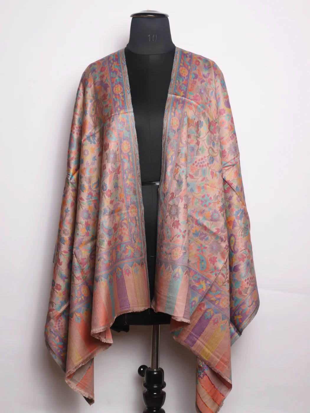 Kashmiri Stole With Brown Kani Work | Muskaan