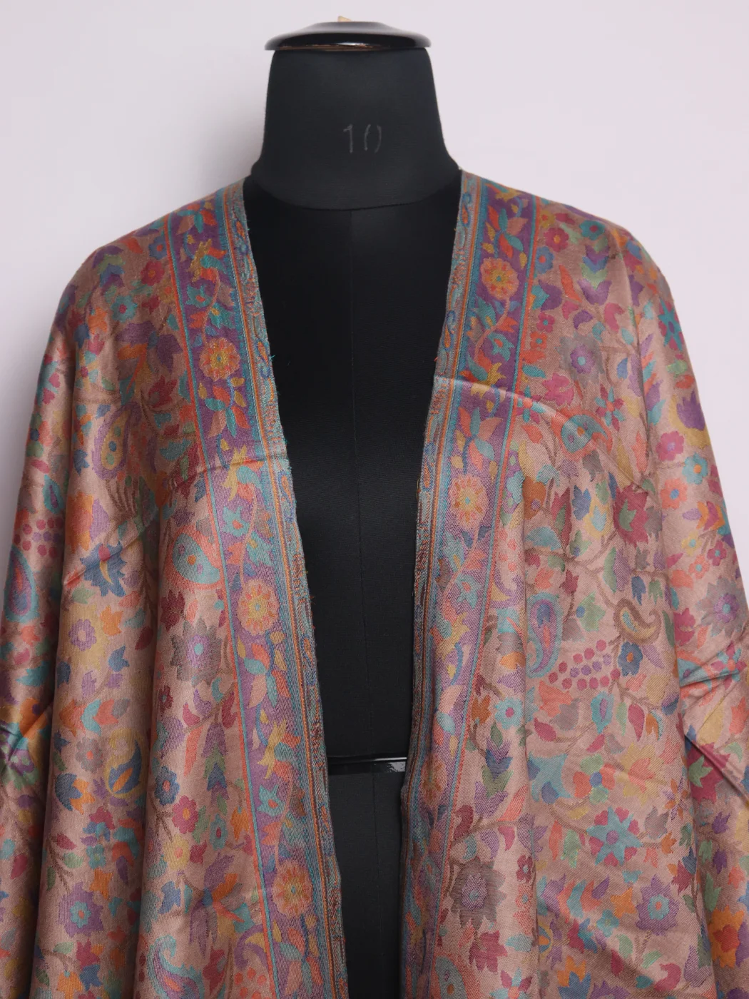 Kashmiri Stole With Brown Kani Work | Muskaan - Image 2