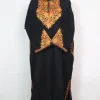 Kashmiri Pheran in Black Cashmilon with Sleeve Point Aari Work | Elina