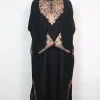 Black Kashmiri Pheran in Cashmilon with Sleeve Point Aari Work | Elina