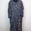 Gauhar Kashmiri Pheran In Cashmilon Wool With All Over Aari Embroidery | Royal Blue