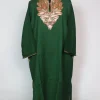 Green Kashmiri Pheran In Raffal Wool With Botte Tilla Embroidery | Mahira