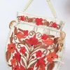 Gul Kashmiri Potli Bag With Aari Embroidery In Velvet | White