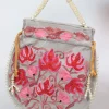 Kashmiri Potli Bag In Grey Velvet With Aari Embroidery | Gul