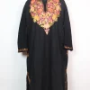 Kashmiri Pheran In Navy Blue Cashmilon wool With Aari Embroidery | Nayab