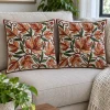 Haleema Kashmiri Cushion Cover With Hand Chain-Stitch Work | Set of 2 | 16*16 Inch