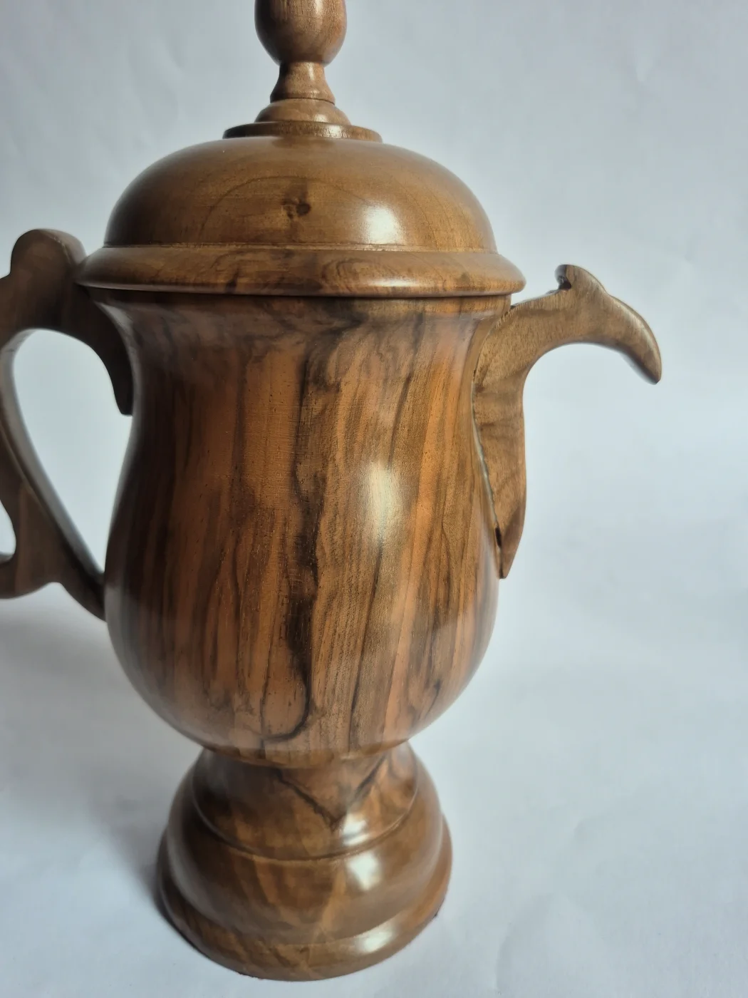 Hand Carved Samavar Made With Kashmiri Walnut Wood for Decor - Image 4