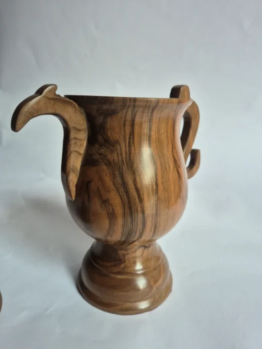 Hand Carved Samavar Made With Kashmiri Walnut Wood for Decor - Image 6