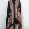 Kashmiri Shawl Ifra with Kani Pattern Design for Women in Wool | Black