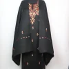 Kashmiri 3PC Suit In Pure Black Wool With Hand Sozni Paper Machie Style | Zoon