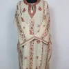 Eshal Kashmiri Pheran In Raffal Wool With Hand Sozni Lakeer Jaal | Cream