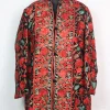 Black Kashmiri Short Coat Cashmilon Wool Baramulla Aari Embroidery