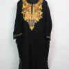 Black Mehr Kashmiri Cashmilon Wool Aari Embroidery