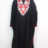 Black Kashmiri Pheran Cashmilon Wool Mehr With Aari Kadhai