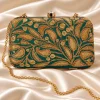 Mahira Kashmiri Clutch Bag | Emerald Green