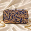 Hafsa Kashmiri Clutch Bag | Royal Blue