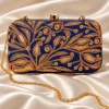 Hafsa Kashmiri Clutch Bag | Royal Blue