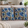 Rumana Kashmiri Cushion Cover With Hand Chain-Stitch Work | Set of 2 | 16*16 Inch