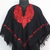 Kashmiri Girls' Poncho in Cashmilon Wool With Aari Embroidery | Black