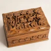 Beautiful Kashmiri Hand Carved Walnut Wood Box | Imran