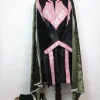 Wajiha Kashmiri Partywear Pheran Set In Crush Velvet With Tilla Patch | Black