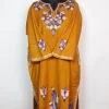 Zartasha Kashmiri Pheran In Mustard Cashmilon With Sleeve Boothi Aari Embroidery | Designer