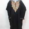 Sumayya Kashmiri Pheran For Girls Aged 7–8 Years In Cashmilon Wool With Aari Work | Black
