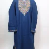 Areej Kashmiri Pheran For Girls Aged 12–13 Years In Cashmilon Wool With Aari Work | Navy Blue