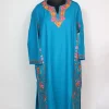 Zartasha Kashmiri Pheran in Teal Cashmilon with Aari Embroidery