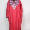 Kashmiri Pheran Zartasha In Pink Cashmilon With Aari Embroidery