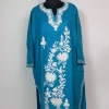 Blue Kashmiri Pheran In Cashmilon With Aari Embroidery Zartasha