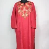 Kashmiri Pheran In Pink Cashmilon With Aari Embroidery | Zartasha