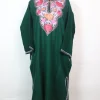Mishal Kashmiri Pheran In Cashmilon wool With Aari Embroidery | Green