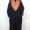 Liyana Kashmiri Pheran In Cashmilon wool With Aari Embroidery | Dark Blue