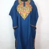 Aisha Kashmiri Pheran In Cashmilon wool With Aari Embroidery | Blue
