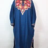 Blue Kashmiri Pheran In Cashmilon wool With Aari Embroidery | Parveena