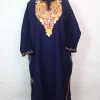 Kashmiri Pheran Suhaana In Cashmilon wool With Aari Embroidery | Navy Blue