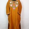 Mirha Kashmiri Pheran In Cashmilon wool With Aari Embroidery | Mustard