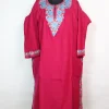 Kashmiri Pheran Insha In Cashmilon wool With Aari Embroidery | Rani Pink