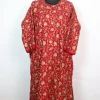 Gauhar Kashmiri Pheran In Cashmilon wool With All Over Aari Embroidery | Red