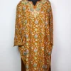 Rabiya Kashmiri Pheran Mustard In Raffal Wool With Aari Jaal Embroidery