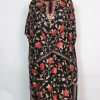 Black Kashmiri Pheran In Raffal Wool With All Over Jaal Hand Aari Embroidery| Urwa