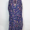 Urwa Kashmiri Pheran In Raffal Wool With All Over Jaal Hand Aari Embroidery| Blue