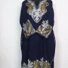 Huma Kashmiri Pheran in Navy Blue Cashmilon With Zari Embroidery