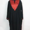 Kashmiri Pheran Asma In Raffal Wool With Hand Aari Embroidery | Pink