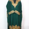 Isha Kashmiri Pheran In Dark Green Cashmilon With Aari Embroidery