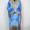Tie Dye Kashmiri Pheran Isha in Blue  Cashmilon With Aari Embroidery