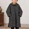 Boys Kashmiri Pheran in Black Tweed Wool With Cap | Unaiz  | 3 to 4Yrs