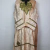 Kashmiri Pheran Ziyaa In Beige Crush Velvet With Tilla Patch